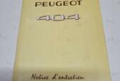 Afbeelding 1 van Origineel Franstalig instructieboekje voor Peugeot 404 1970