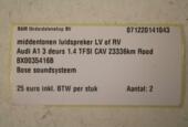 Thumbnail 4 van Middentonen luidspreker LV of RV Audi A1 3 deurs 8X0035416B