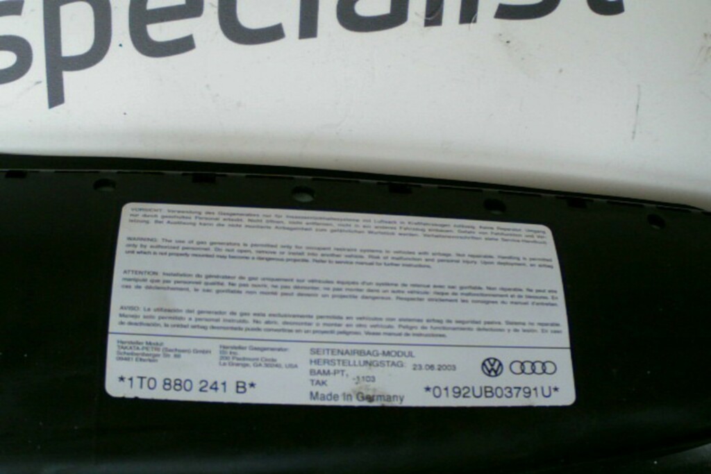 Afbeelding 2 van Airbag stoel links ​​1T0880241B​ ​​VW Touran I ('03-'06)​