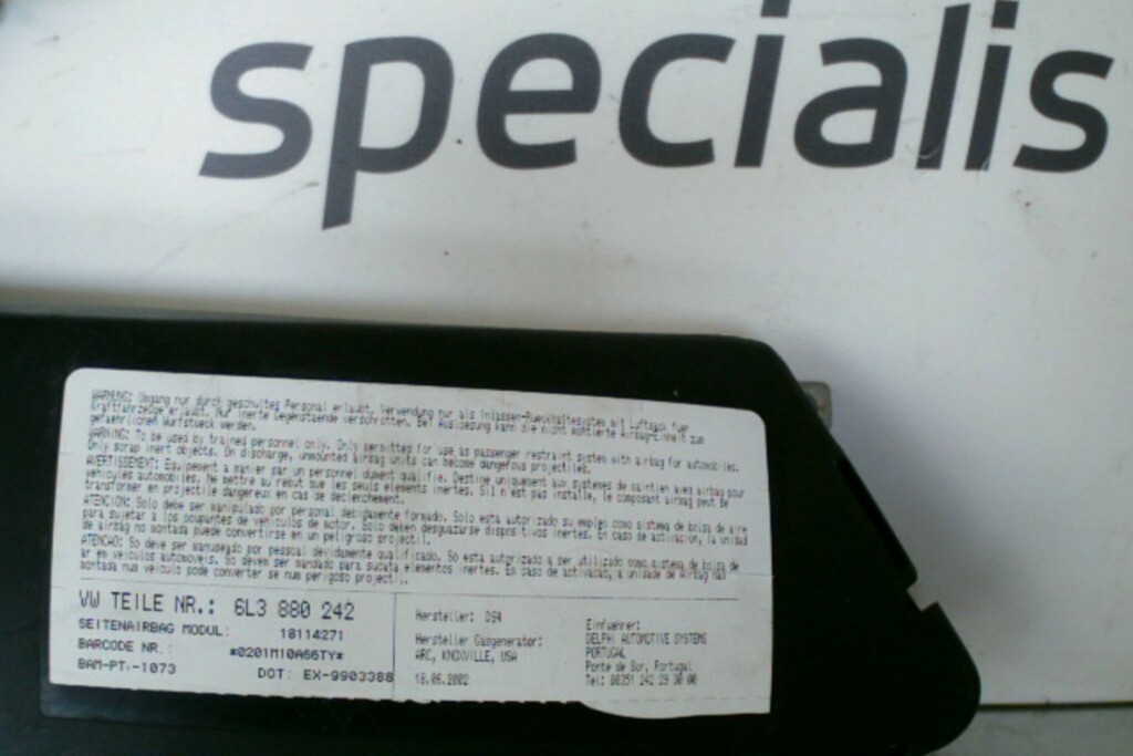 Afbeelding 2 van Airbag stoel rechts ​​6L3880242​ ​​Seat Ibiza 6L ('02-'09)​