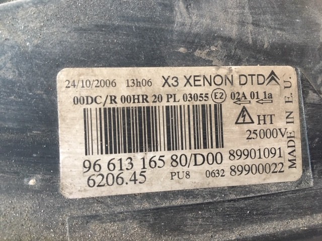 Afbeelding 5 van Koplamp xenon rechts Citroen C5 ( 04-08 ) 9661316580