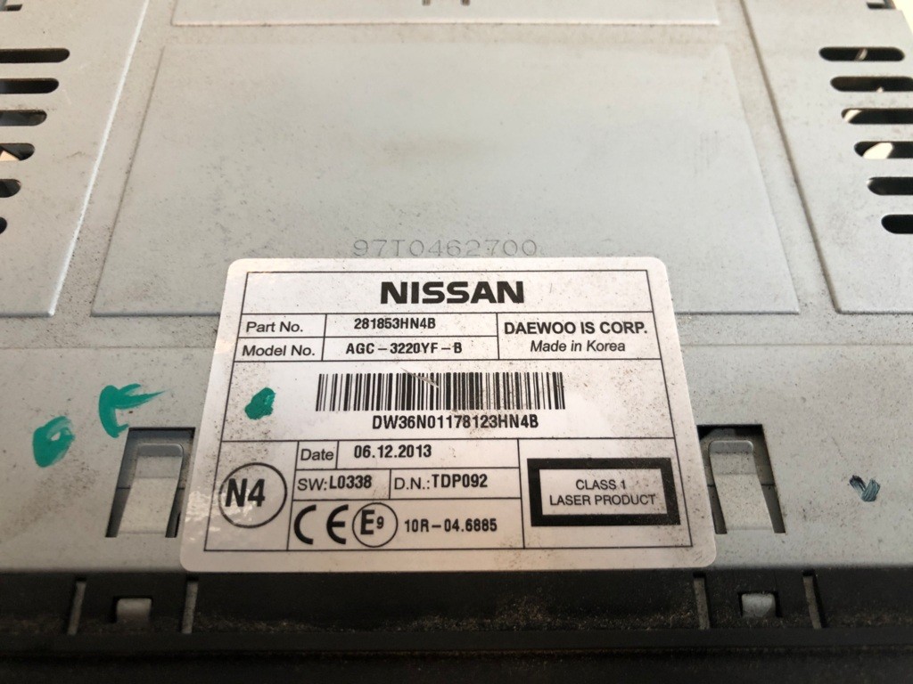 Afbeelding 2 van Radio Nissan Micra IV K13 ('09-'17) 281853HN4B