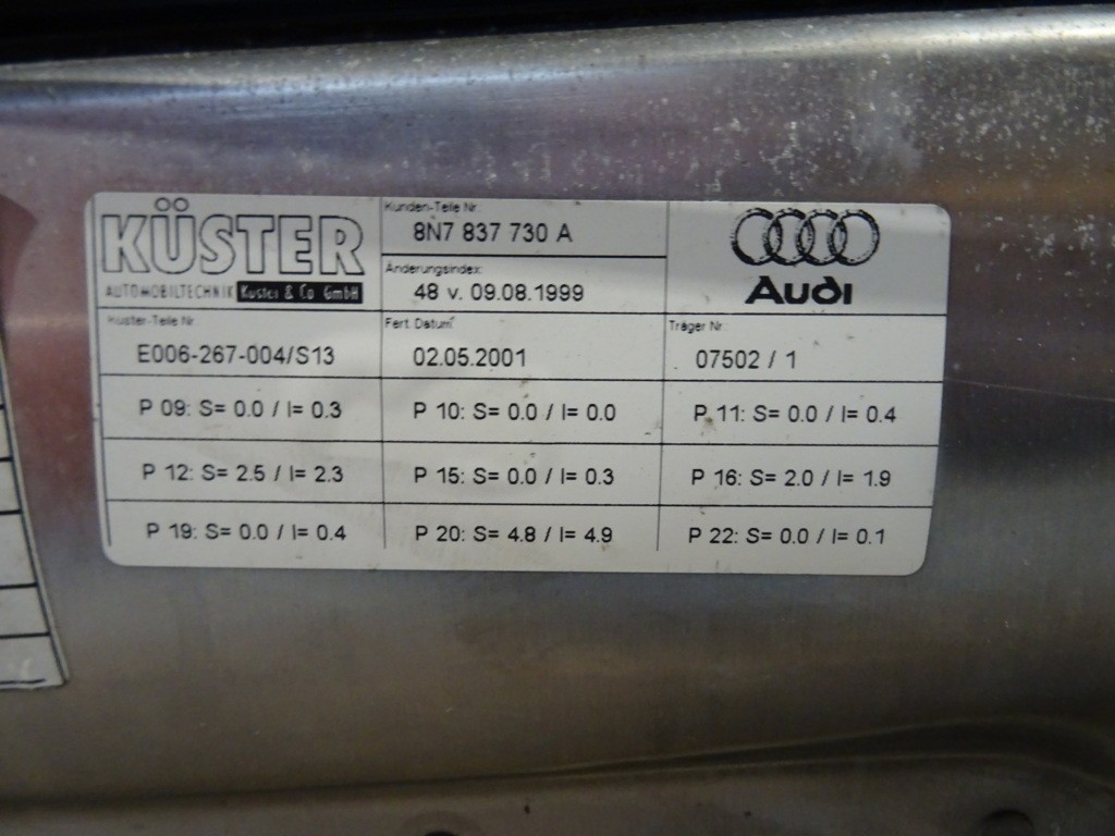Afbeelding 5 van Vol Portier Rechts ​​​Audi TT Roadster 8N ('99-'06)​ LY7W