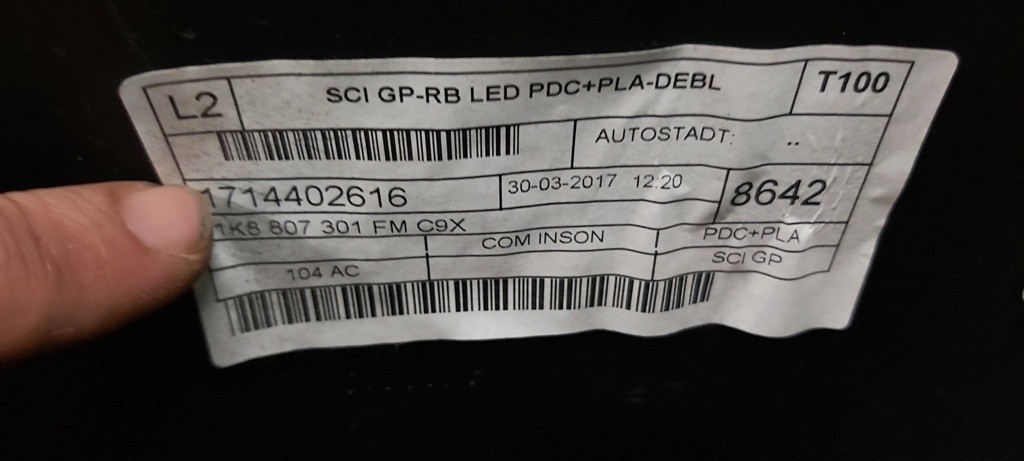 Afbeelding 21 van Scirocco FACELIFT GP 2014-2018 ACHTERBUMPER LC9X 6X PDC PLA
