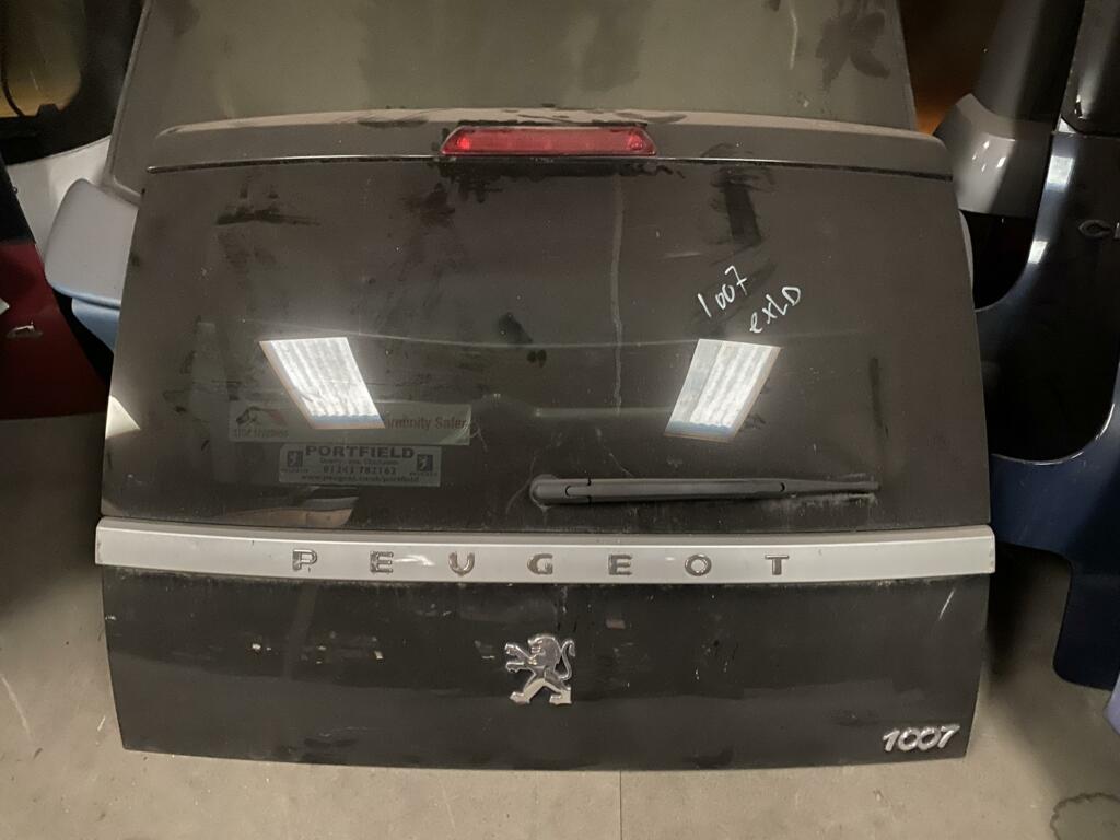 Afbeelding 1 van Achterklep Peugeot 1007 zwart, kleurcode EXLD