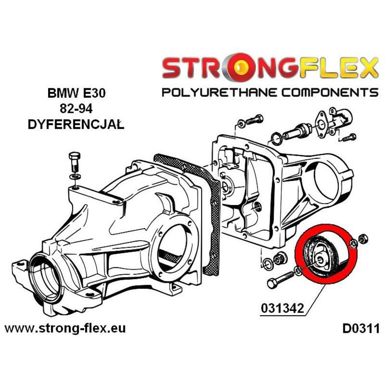 Afbeelding 1 van Strongflex e30 e36 Z3 differentieel ophang rubber