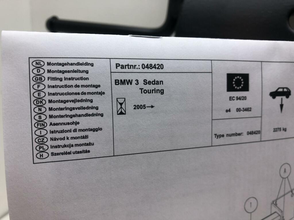 Afbeelding 9 van Trekhaak uitklapbaar BMW 3  E90 / E91 (05-08) 3351640484208