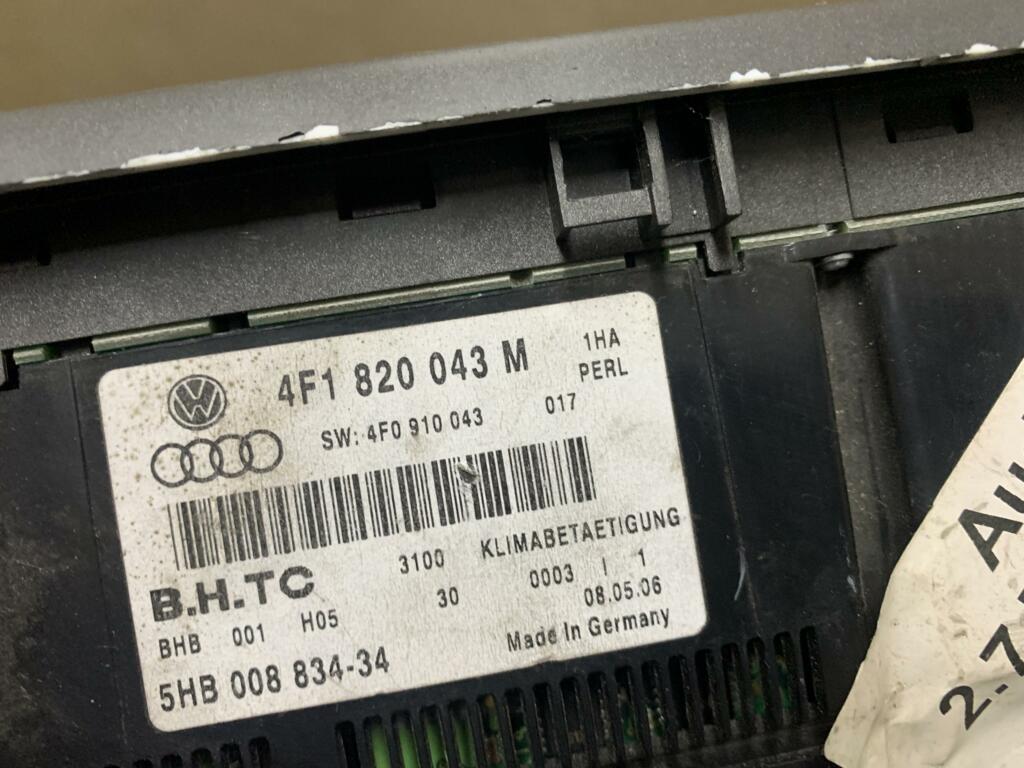 Afbeelding 3 van Kachelbedieningspaneel Audi A6 C6 ('04-'11) 4F1820043M
