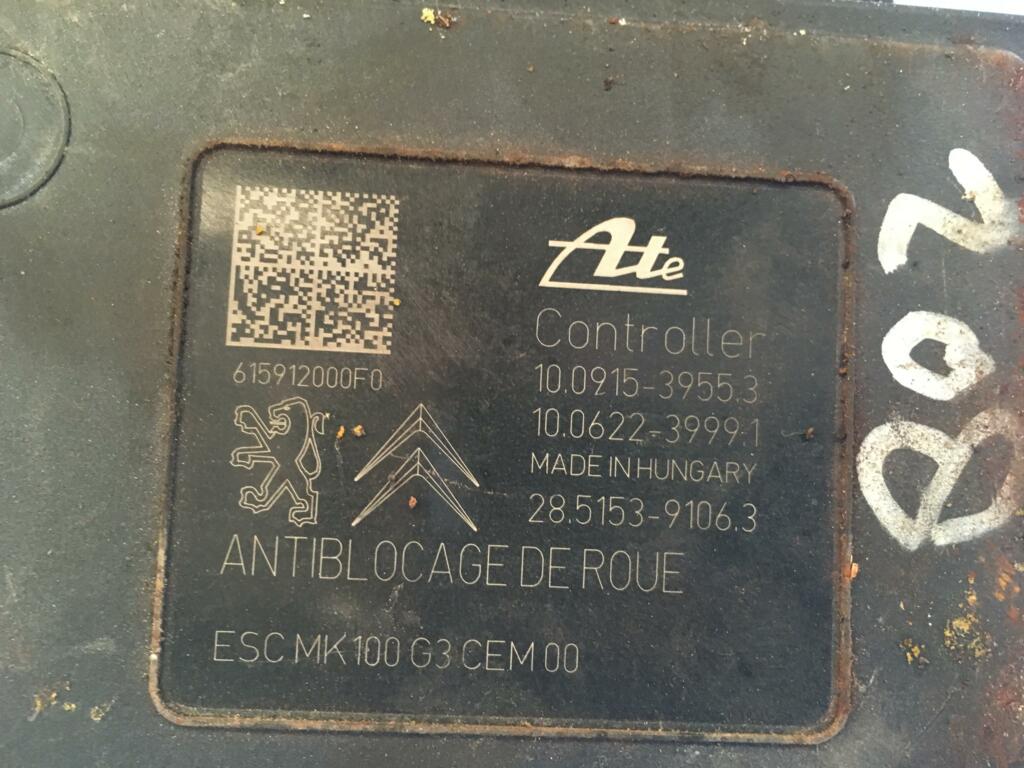 Afbeelding 2 van ABS pomp Peugeot 208 ('12->) 9812847880