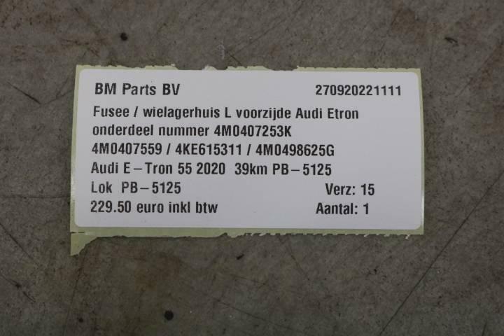 Afbeelding 7 van Wiellagerhuis + wiellager linksvoor Audi E-tron 4M0407253K