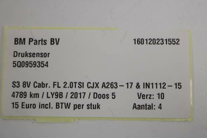 Afbeelding 5 van Druk sensor Audi S3 8V Cabrio Facelift 5Q0959354