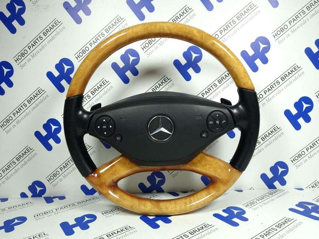 Afbeelding 1 van Stuurwiel Mercedes S-klasse w221+airbag hout