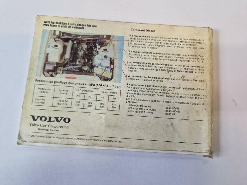 Afbeelding 2 van Instructieboekje Volvo 240 1984 Frans