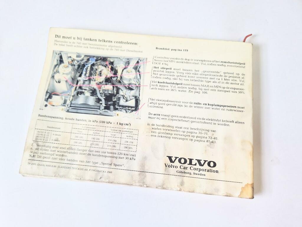 Afbeelding 2 van Instructieboekje Volvo 740 1989