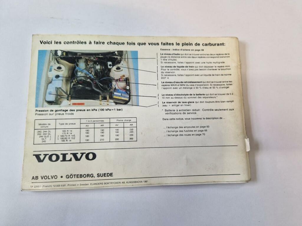 Afbeelding 2 van Instructieboekje Volvo 240 1982 Frans