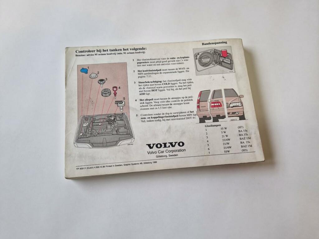 Afbeelding 2 van Instructieboekje Volvo V70 I 2.5 T AWD ('97-'00) nederlands