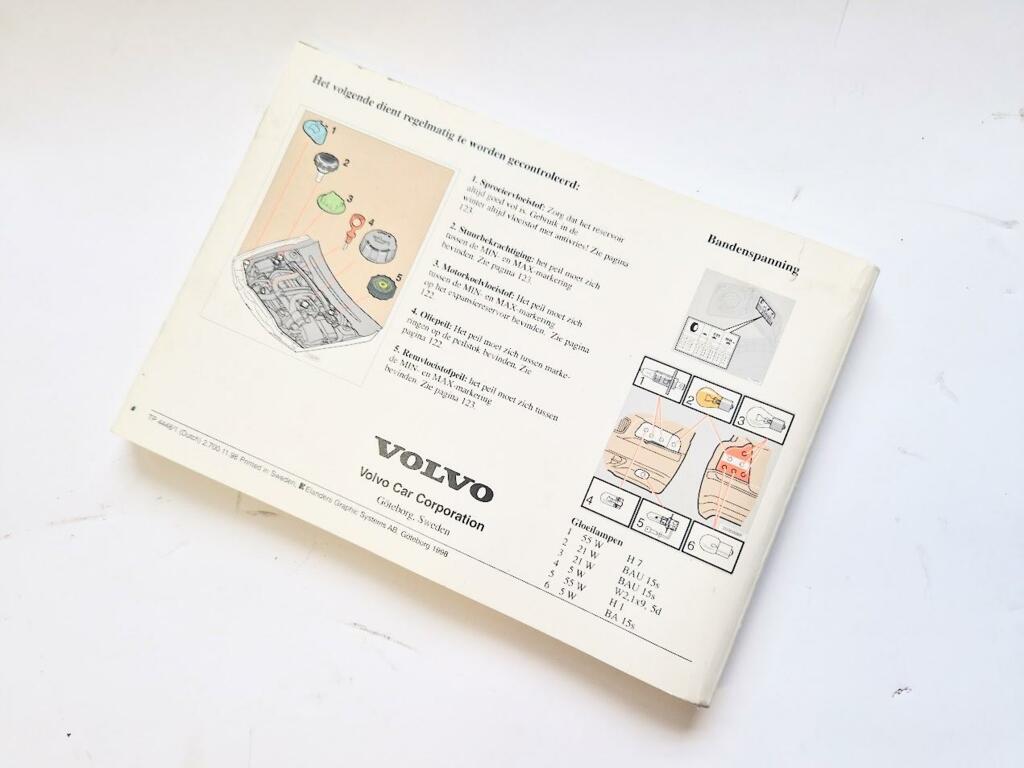 Afbeelding 2 van Instructie boekje Volvo S80 I 2.5T ('98-'06)