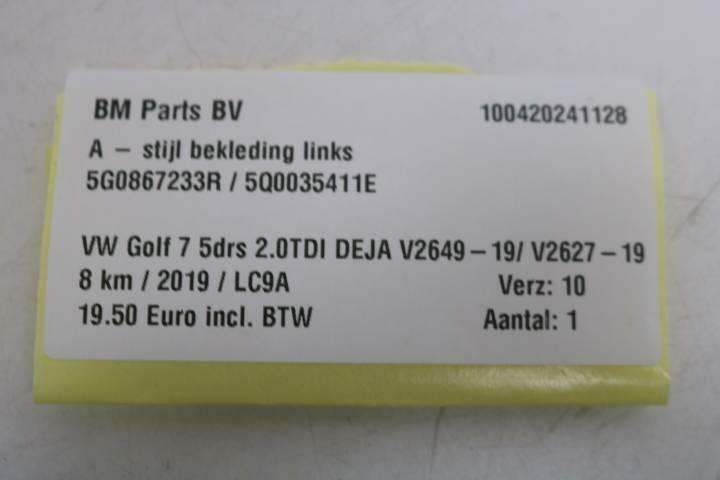 Afbeelding 6 van A-stijl bekleding links VW Golf 7 5G0867233R