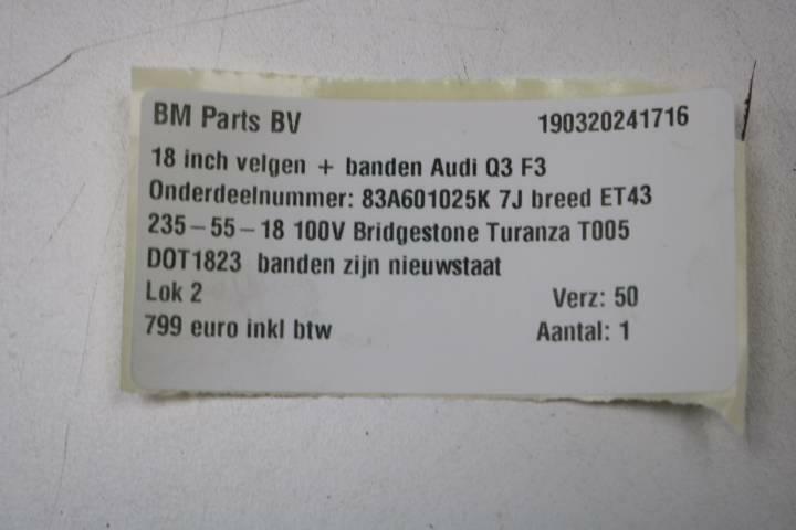 Afbeelding 8 van Org 18 inch velgen + banden Audi Q3 F3 83A601025K