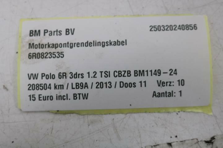 Afbeelding 5 van Motorkapontgrendelingskabel VW Polo 6R 6R0823535