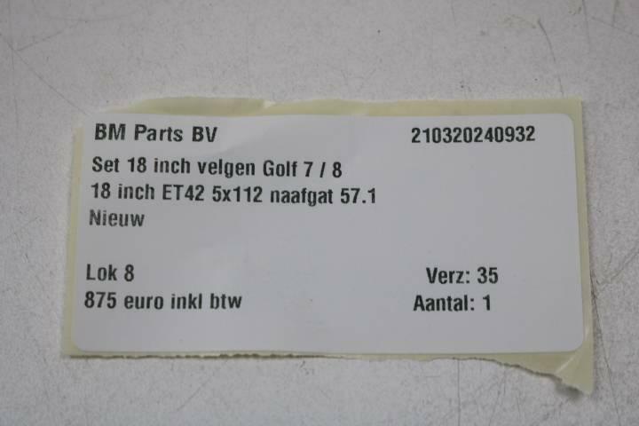 Afbeelding 5 van Set 18 inch lichtmetalen velgen VW Golf 8
