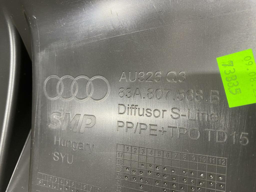 Afbeelding 13 van Achterbumper Diffuser Audi Q3 Sportback NIEUW 83A807568B