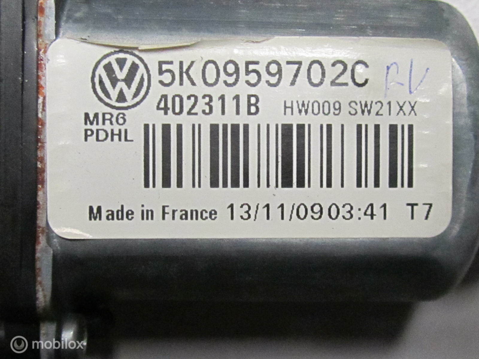 Raammotor rechtsvoor  Volkswagen Golf VI 2.0 GTI