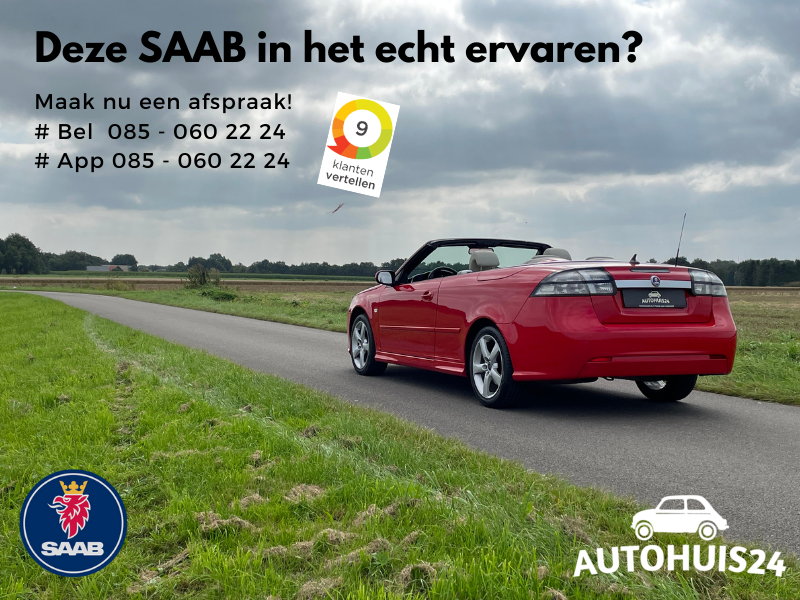 Saab 9-3 Cabrio 1.8t Vector #LASER-RED #1e EIGENAAR #UNIEK!