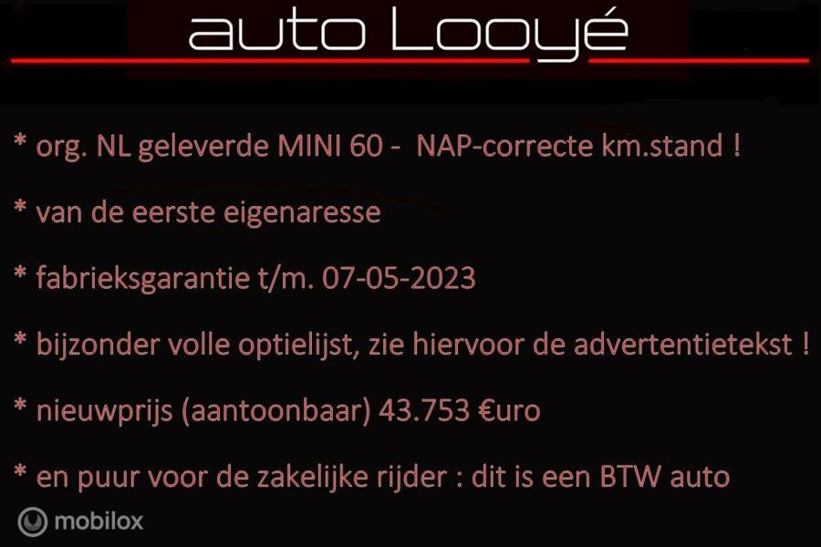 Mini Cooper 60 Years - org NL - Limited Edition - pano - H/K