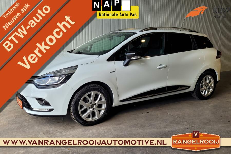 Renault Clio Estate 0.9 TCe Limited, airco, cruise, trekhaak, pdc, keyless, LED, DAB