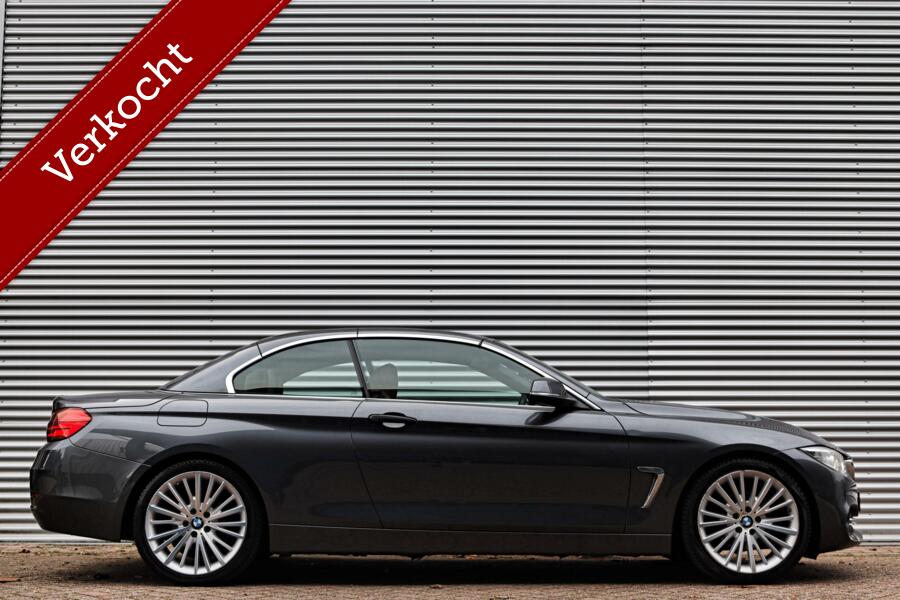 BMW 4-serie Cabrio 420d High Executive /AUT./LED/XENON/LEDER/360 CAMERA/NEKVERWARMING/STOELVERW./KEYLESS!