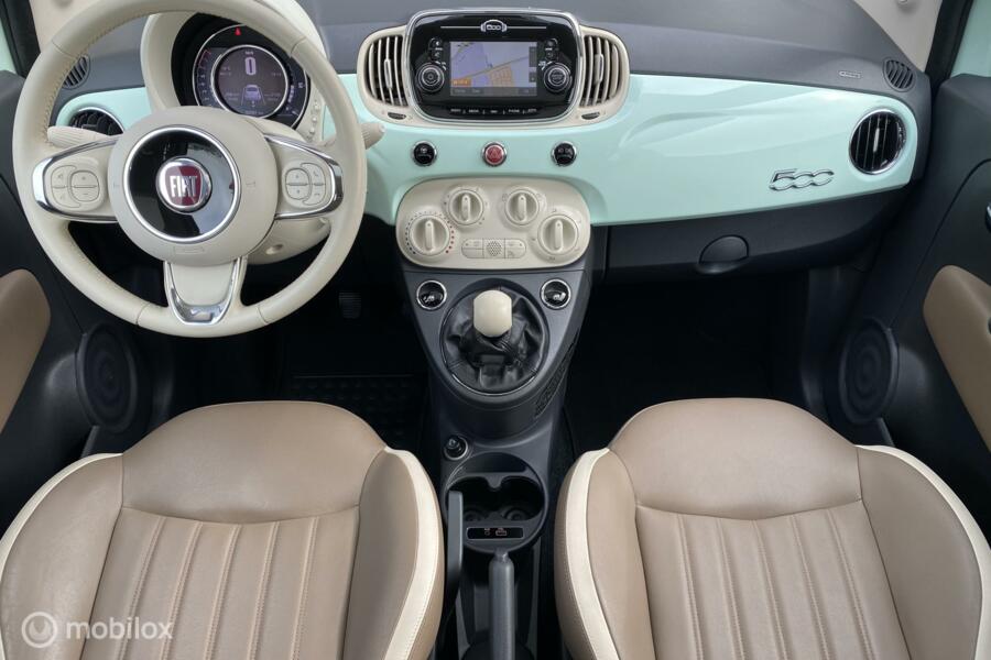 Fiat 500 1.2 Lounge Leer Airco Panodak PDC Navi Lm velgen