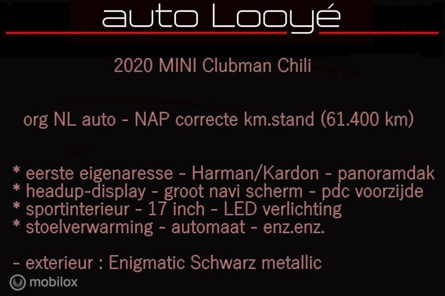Mini Clubman 1.5 Cooper Chili - org NL - pano - H/K - 1e eigenaar