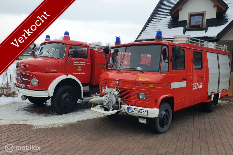 Verkocht Schitterende Mercedes 608 D brandweer camper