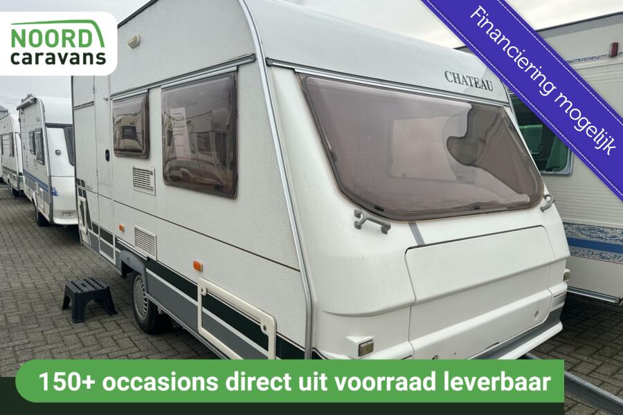 CHATEAU CARATT 390 DWARSBED + STAPELBED + VOORTENT + MOVER