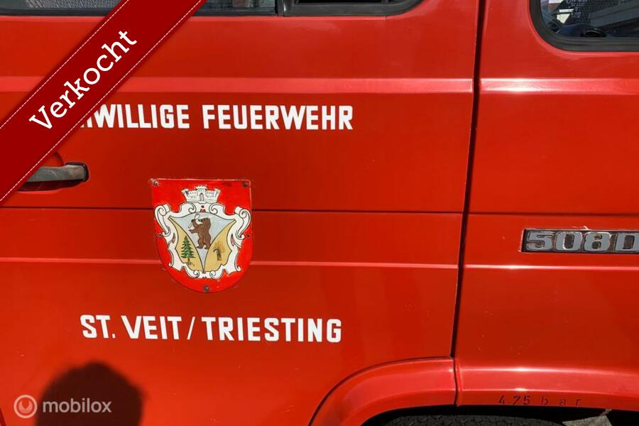 Verkocht Mercedes 508 Hoog 37 d km Brandweer camper mrb vrij