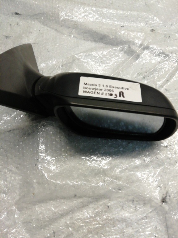 Buitenspiegel Mazda 3 I 1.6  (03-'09) R- zwart blackmetallic