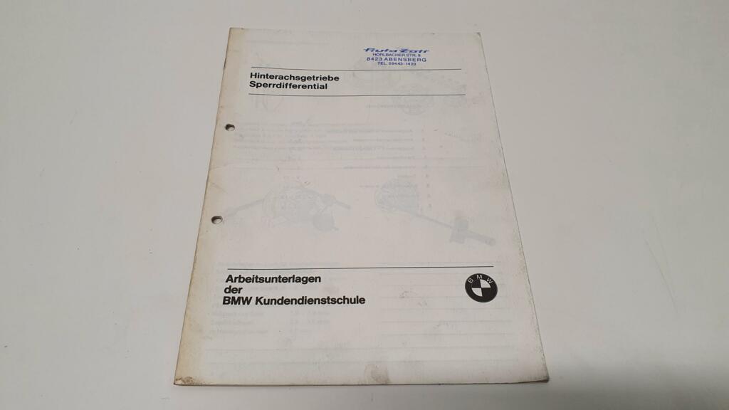 BMW werkplaatshandboek sperdifferentieel jaren 80'' 90''