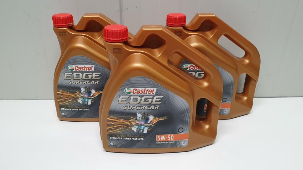 Castrol Edge Supercar olie 5W50 3x 4L flacon