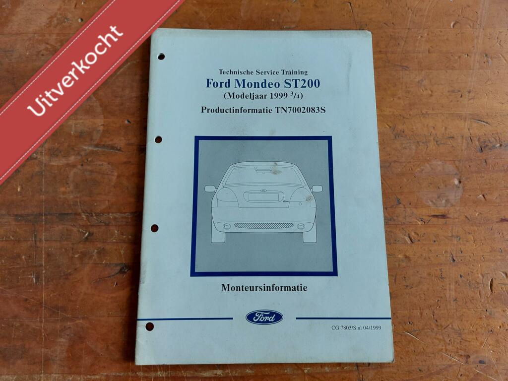 Ford mondeo ST200 technische service training